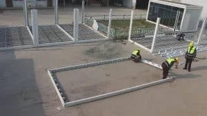 Detachable Container House Floor Beam Installation