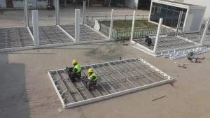 Detachable Container House Floor Purlins Installation