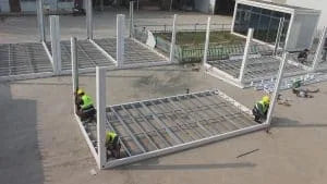 Detachable Container House Column Installation
