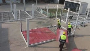 Detachable Container House Floor Installation
