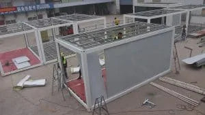 Detachable Container House Wall Panel Installation