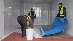 Detachable Container House PVC Floor Installation