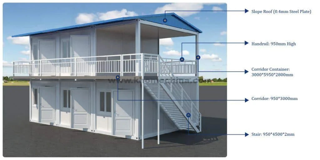 Detachable Container House With Slope Roof